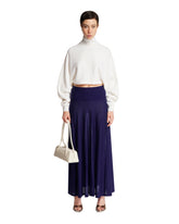 Blue Fluid Knitted Skirt | PDP | Antonia