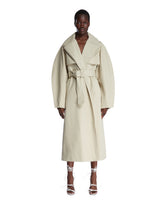 Beige Cut-out Trench Coat | PDP | Antonia