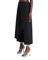 Black Asymmetrical Pants Skirt | PDP | Antonia