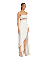 White Spiral Fluid Dress | PDP | Antonia