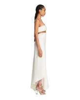 White Spiral Fluid Dress | PDP | Antonia