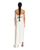 White Spiral Fluid Dress | PDP | Antonia