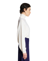 White Puff Sleeve Pullover | PDP | Antonia