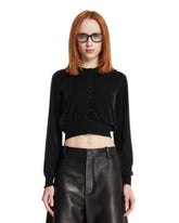 Black Cropped Cardigan with 3D Studs - ALEXANDER WANG | PLP | Antonia