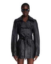 Trench Corto Nero In Pelle - ALEXANDER WANG DONNA | PLP | Antonia