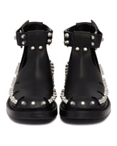 Black Dixon Studded Sandals | PDP | Antonia