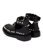 Black Dixon Studded Sandals | PDP | Antonia