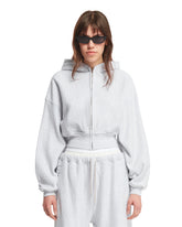 Gray Cropped Hoodie - ALEXANDER WANG WOMEN | PLP | Antonia