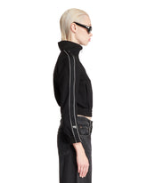 Black Cropped Track Jacket | PDP | Antonia