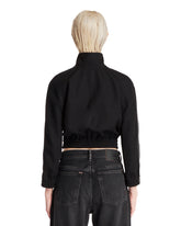 Black Cropped Track Jacket | PDP | Antonia