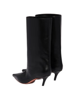 Black Fiona Leather Boots | PDP | Antonia