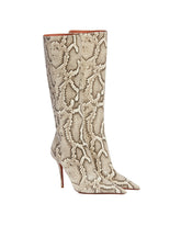 Beige Barbara Snake Print Boots - New arrivals women's shoes | PLP | Antonia