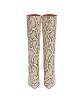 Beige Barbara Snake Print Boots | PDP | Antonia