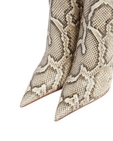 Beige Barbara Snake Print Boots | PDP | Antonia