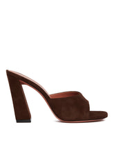 Brown Brigitte Mules - Amina muaddi women | PLP | Antonia