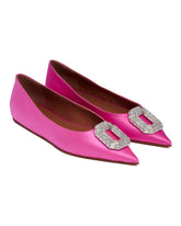 Pink Camelia Ballet Flats - AMINA MUADDI | PLP | Antonia