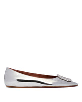 Silver Camelia Ballet Flats - AMINA MUADDI | PLP | Antonia