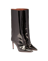 Silver Fiona Leather Boots - AMINA MUADDI | PLP | Antonia