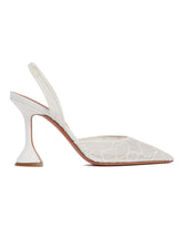 White Holli Lace Sling Pumps | PDP | Antonia