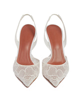 White Holli Lace Sling Pumps | PDP | Antonia