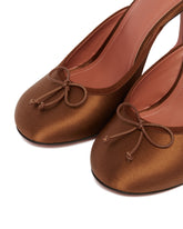 Lila Brown Satin Mules | PDP | Antonia