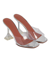 Transparent Lupita Glass Mules - AMINA MUADDI | PLP | Antonia