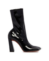 Black Latex Marine Ankle Boots - Amina muaddi women | PLP | Antonia