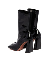 Black Latex Marine Ankle Boots | PDP | Antonia