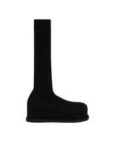 Black Veneda Stretch Flatform Boots | PDP | Antonia