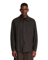 Brown Wool Overshirt - Men's shirts | PLP | Antonia