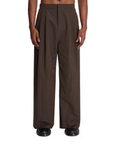 Brown Straight-Leg Trousers - Women's hats | PLP | Antonia