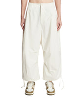 White Wide Capri Pants | PDP | Antonia