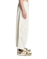 White Wide Capri Pants | PDP | Antonia