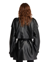 Black Leather Belted Jacket | PDP | Antonia