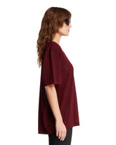 Burgundy Wool Classic T-Shirt | PDP | Antonia