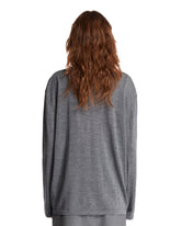 Gray Wool Long Sleeve Top | PDP | Antonia