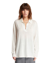 White Wool Long Sleeve Top | PDP | Antonia