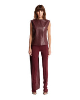 Burgundy Leather Top - ARMARIUM WOMEN | PLP | Antonia