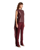 Burgundy Leather Top | PDP | Antonia