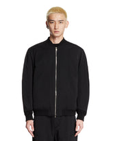 Black Nylon Bomber Jacket | PDP | Antonia