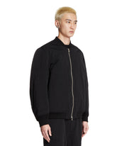 Black Nylon Bomber Jacket | PDP | Antonia