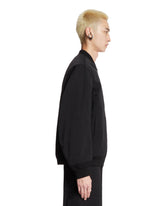 Black Nylon Bomber Jacket | PDP | Antonia