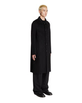 Black Wool And Silk Coat | PDP | Antonia