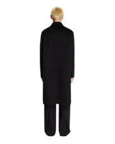 Black Wool And Silk Coat | PDP | Antonia