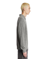 Gray Wool Polo Sweater | PDP | Antonia