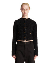 Black Cropped Tweed Cardigan - Women's knitwear | PLP | dAgency