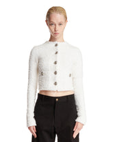 White Cropped Cardigan - Women's knitwear | PLP | dAgency