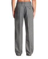 Gray Light Wool Flannel Pants | PDP | Antonia