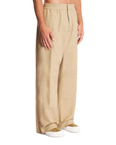 Beige Tech Cotton Trousers | PDP | Antonia