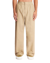 Beige Tech Cotton Trousers - Bottega Veneta men | PLP | Antonia